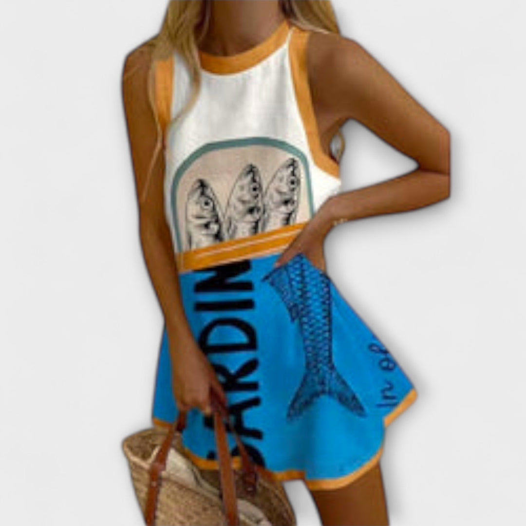 Isoria - Ocean-Inspired Mini Dress