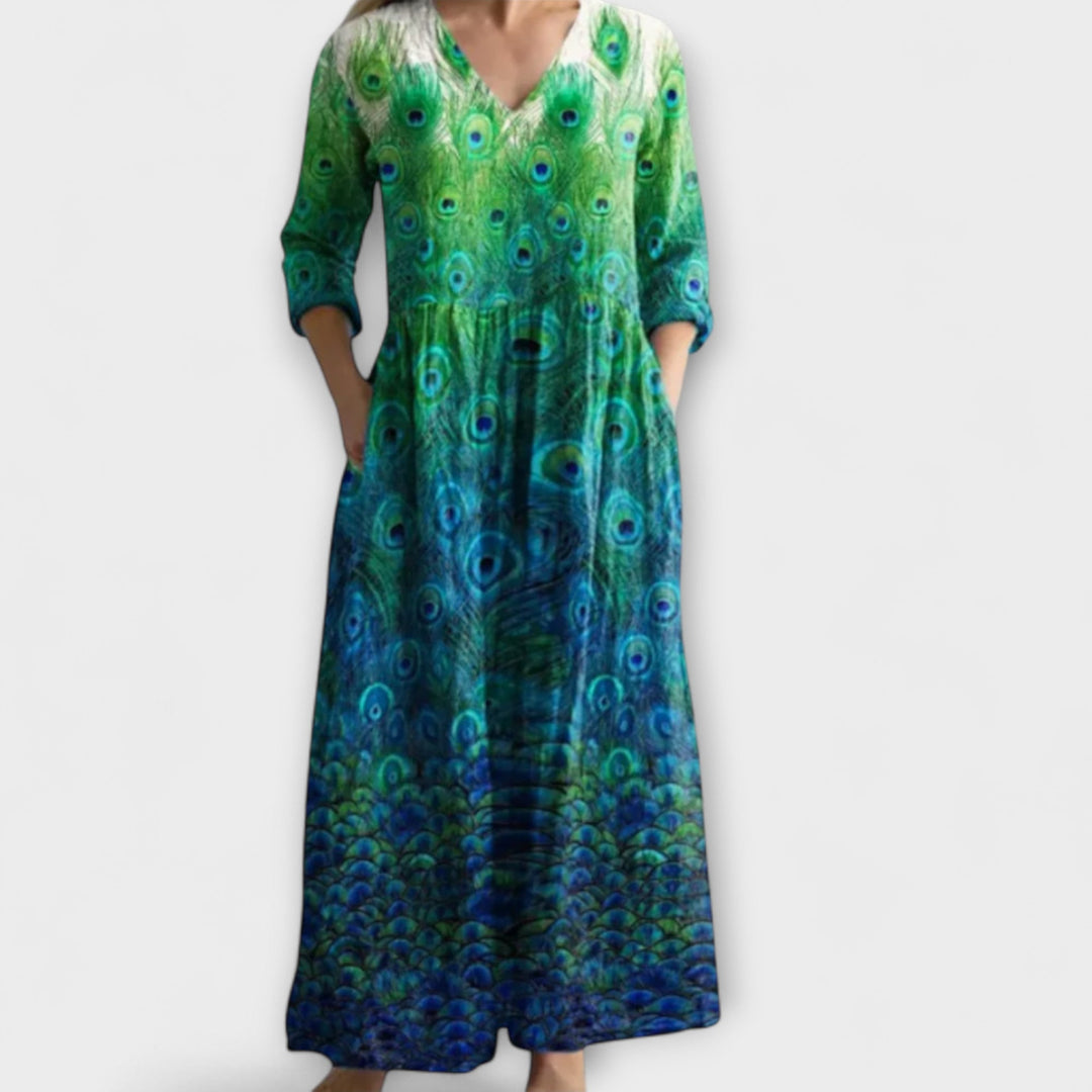 Skye - Bohemian Elegance V-Neck Dress