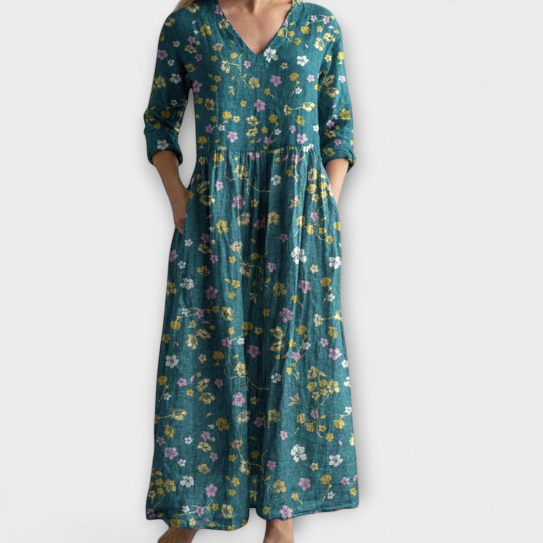 Zinnia - Chic Bold Print Dress for Effortless Elegance