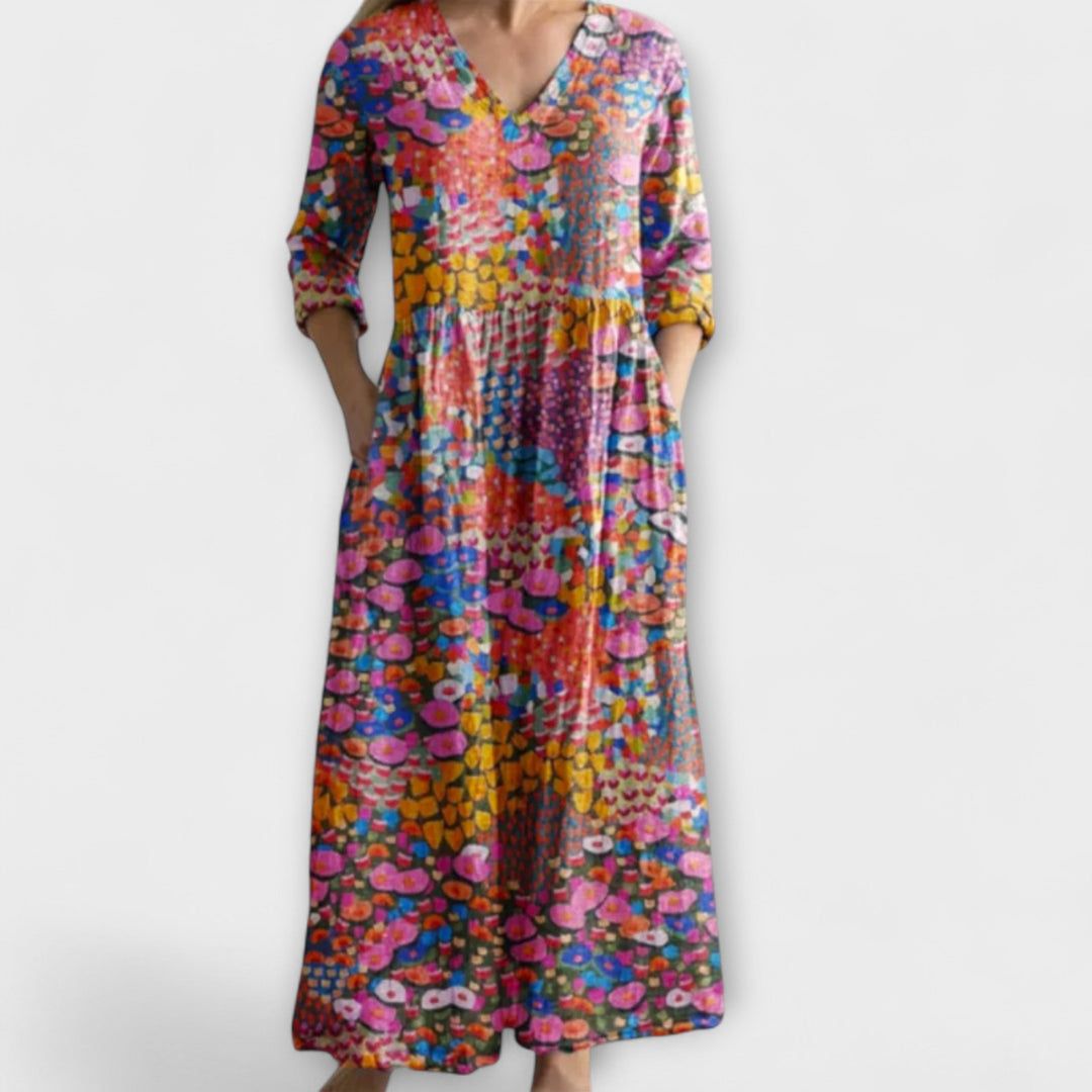 Juliet - Elegant Boho Maxi Dress with Flattering Flow