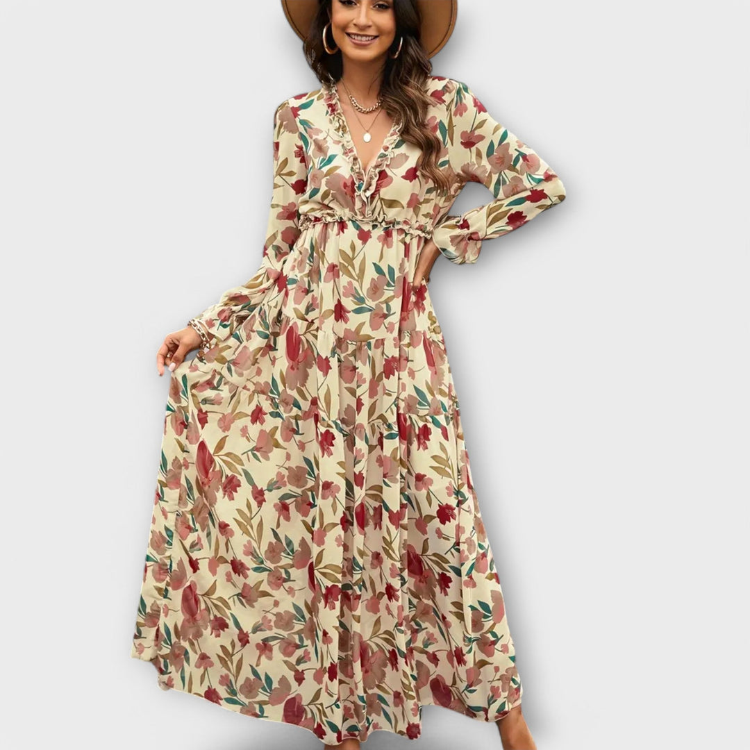 Juno - Graceful Floral Maxi Gown