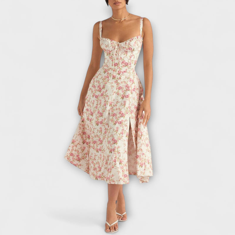 Oakley - Chic French-Inspired Belted Strap Dress