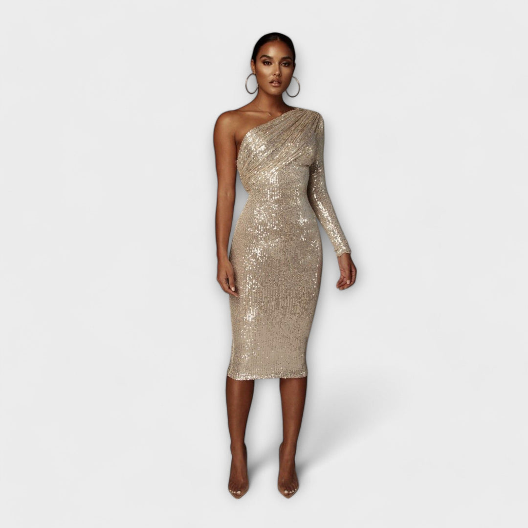 Margely - Evening Dress with Wrap Bodice