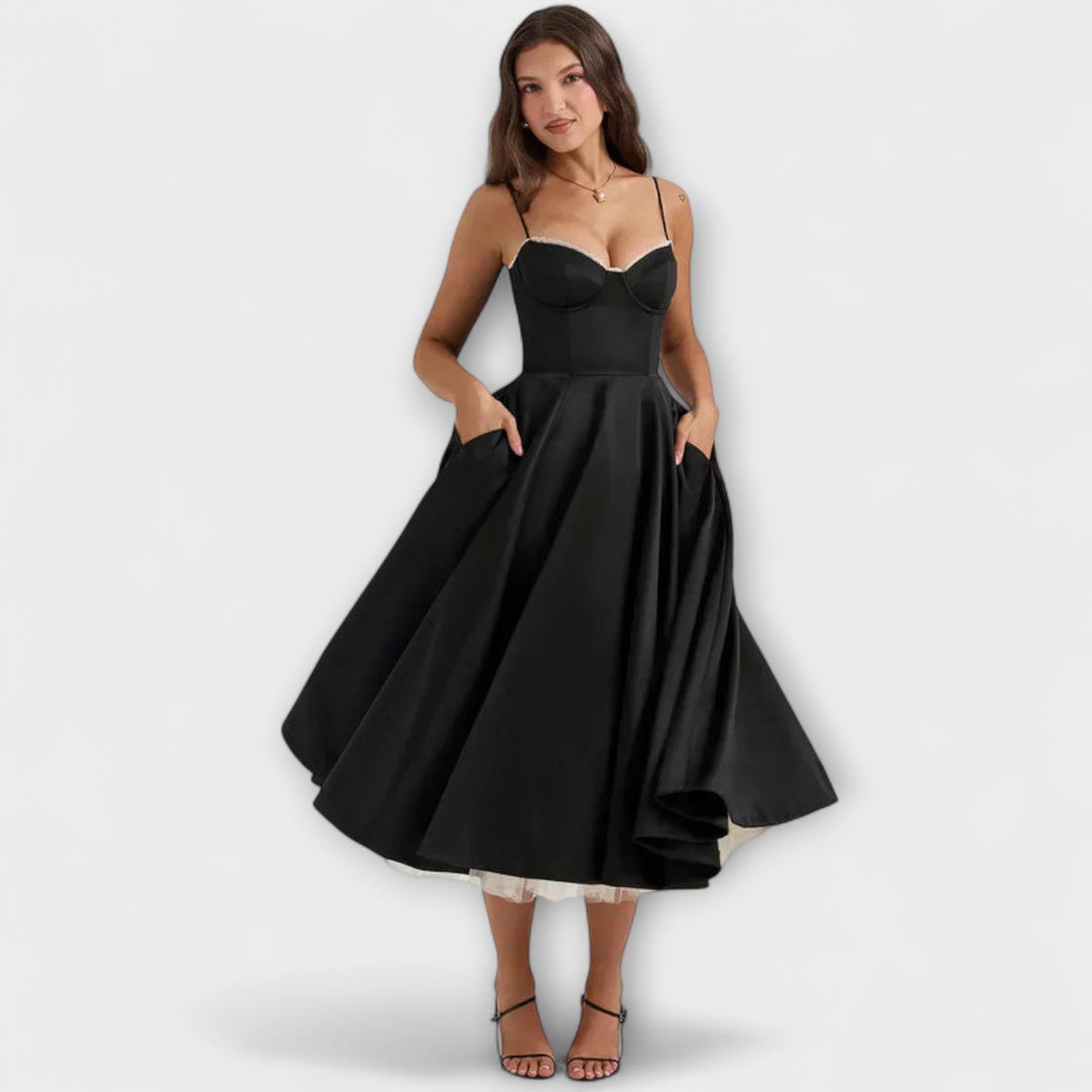 Minerva - Elegant Spaghetti Strap Princess Gown