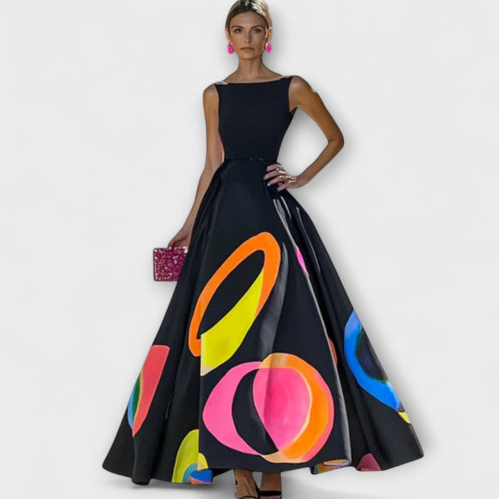 Anya - Vibrant Cut-Out Bodycon Maxi Dress