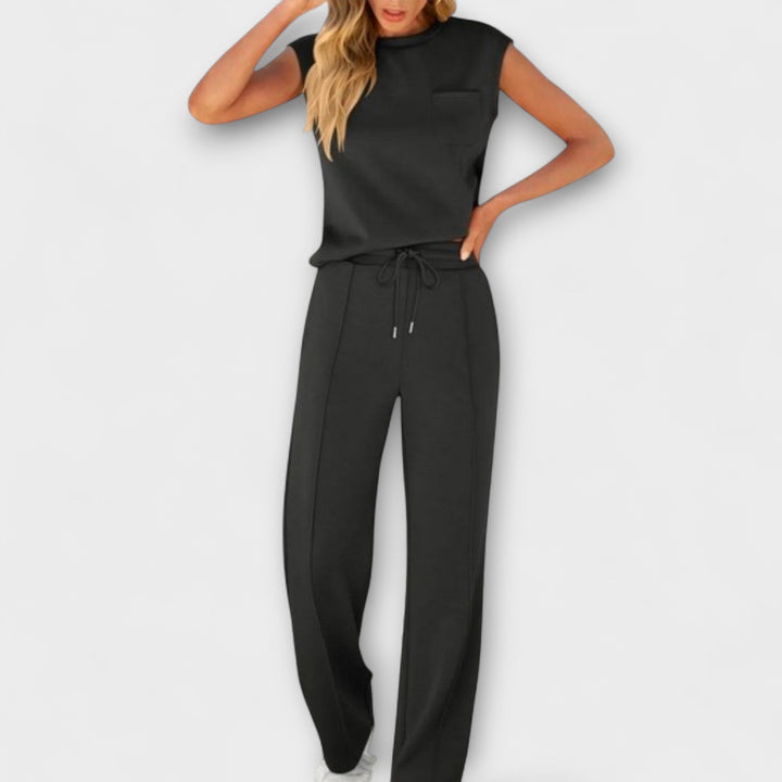 Foria – Sleeveless Lounge Set with Drawstring