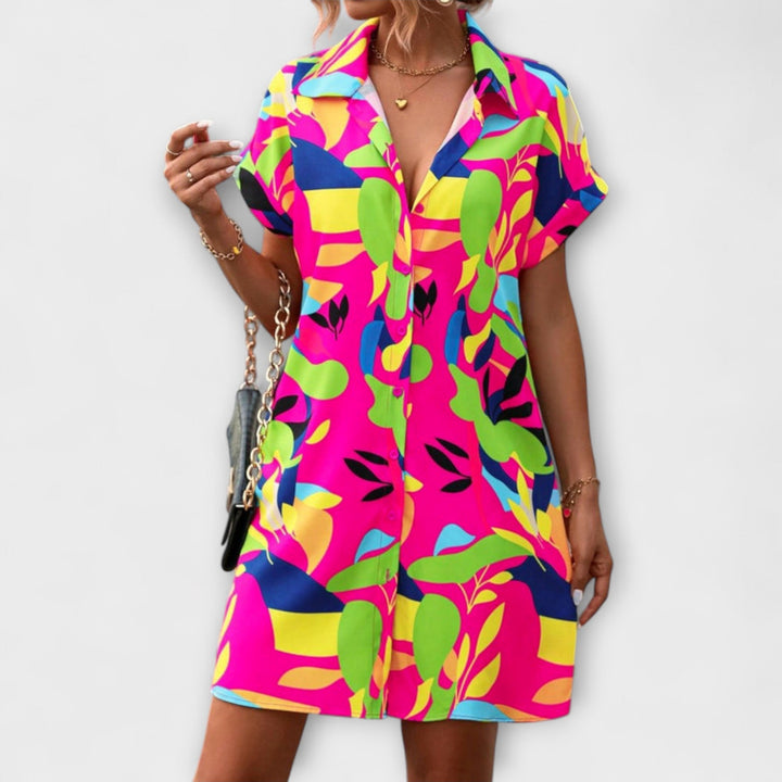 Millie - Stylish Printed Shirt Dress for Effortless Elegance