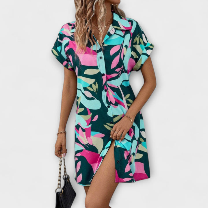 Millie - Stylish Printed Shirt Dress for Effortless Elegance