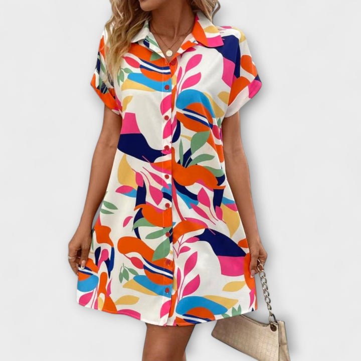 Millie - Stylish Printed Shirt Dress for Effortless Elegance