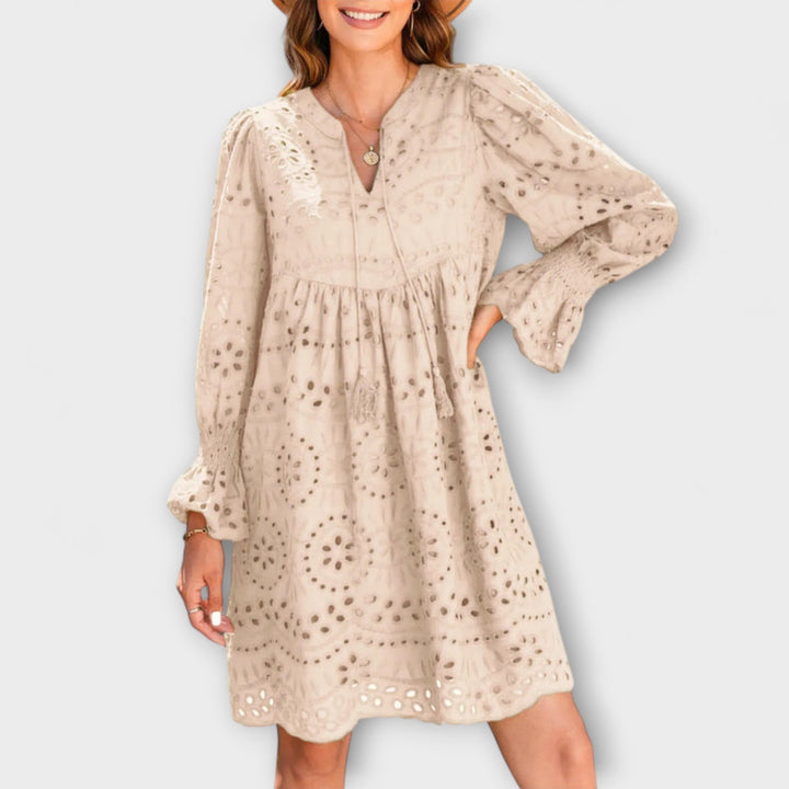 Kirelle - Airy V-Neck Skirt Dress