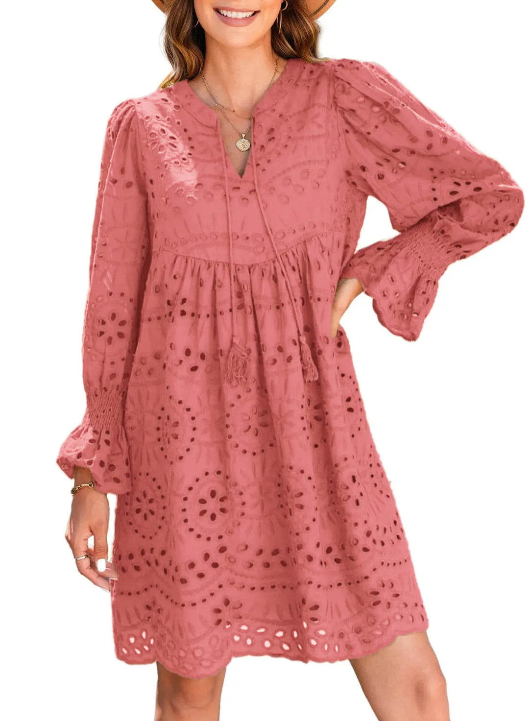 Kirelle - Airy V-Neck Skirt Dress