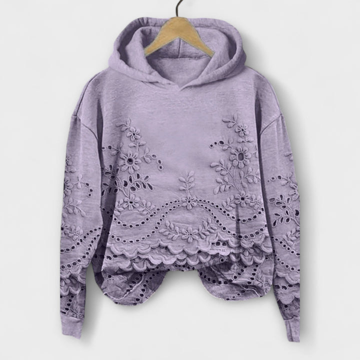 Alessia - Trimmed Hoodie Sweatshirt
