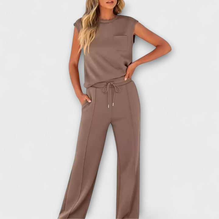 Foria – Sleeveless Lounge Set with Drawstring