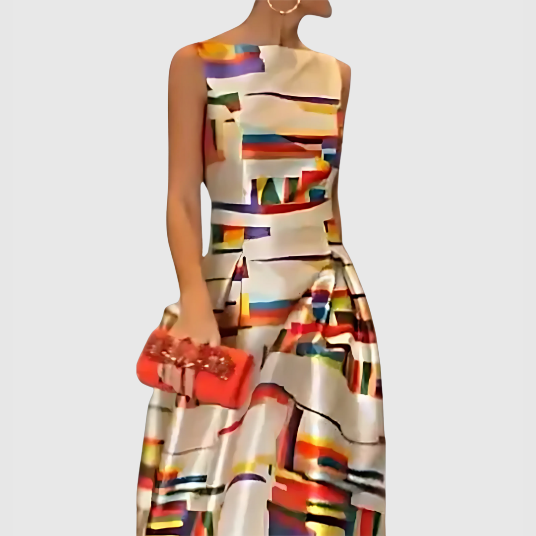 Ashlynn - Elegant Sleeveless Pleated O-Neck Evening Gown