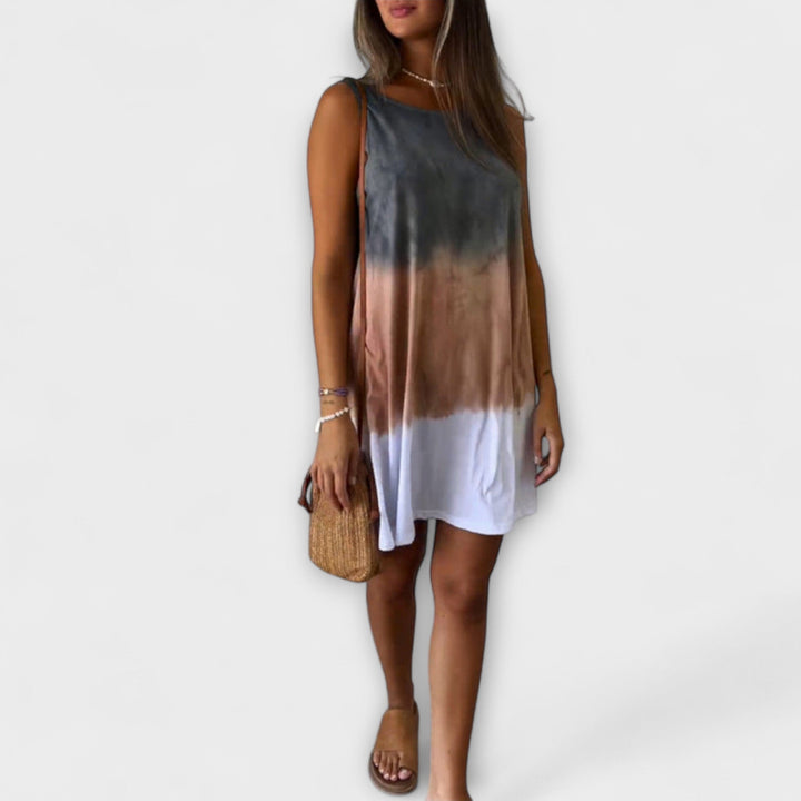Josie - Mini Dress with Gradient Tie-Dye Design