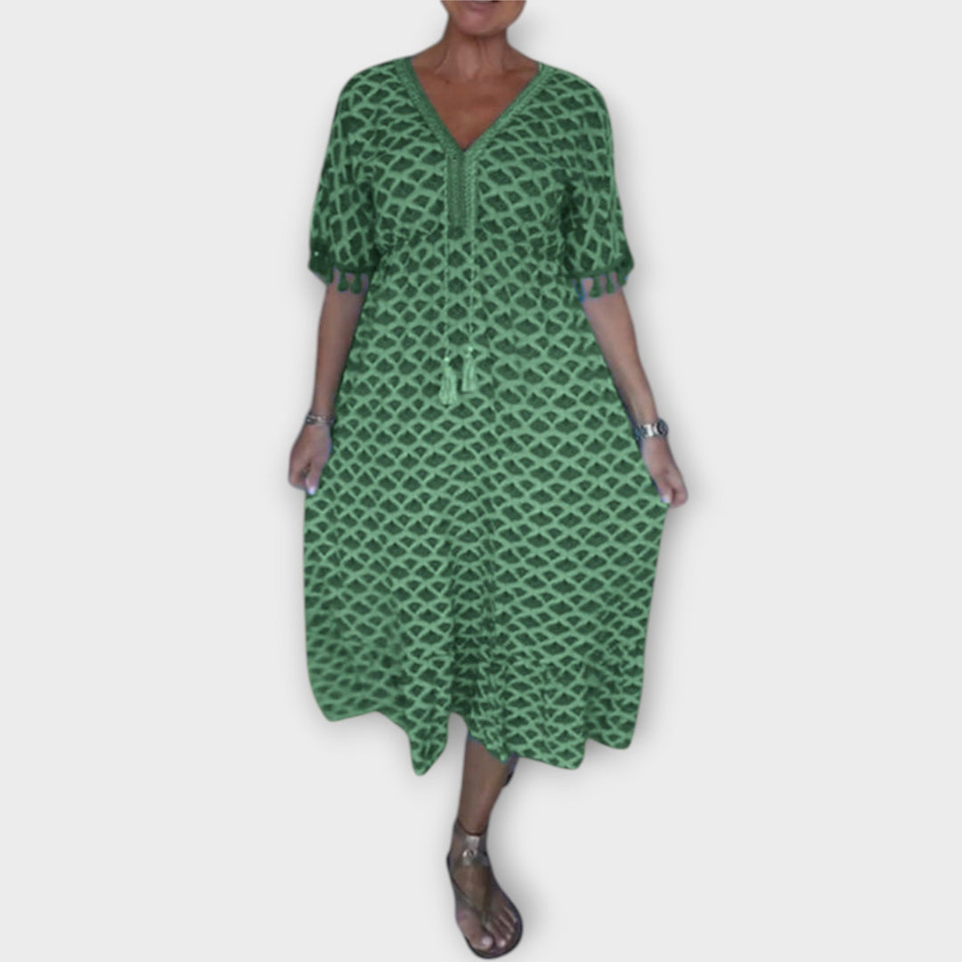 Winona - V-Neck Tassel Dress for Summer