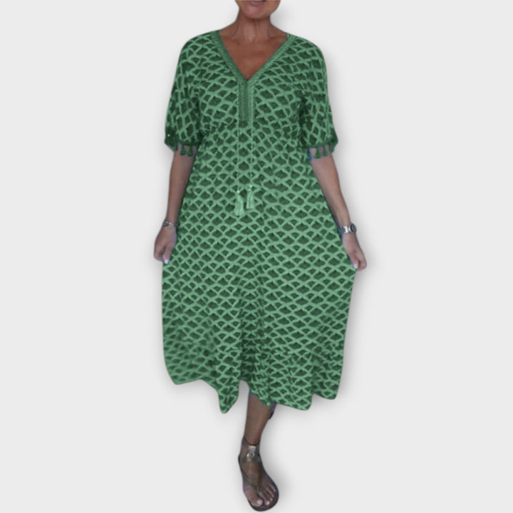 Winona - V-Neck Tassel Dress for Summer