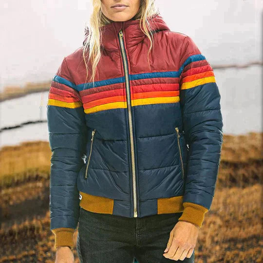 Evie - Women's Retro Parka with Fur Detail