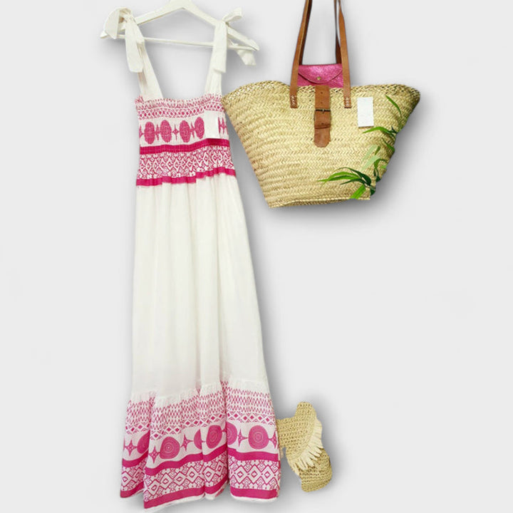 Addison - Lace-Up Square Neck Sling Dress