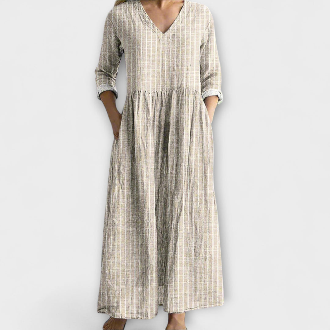 Dabria - Classic Striped Casual Dress