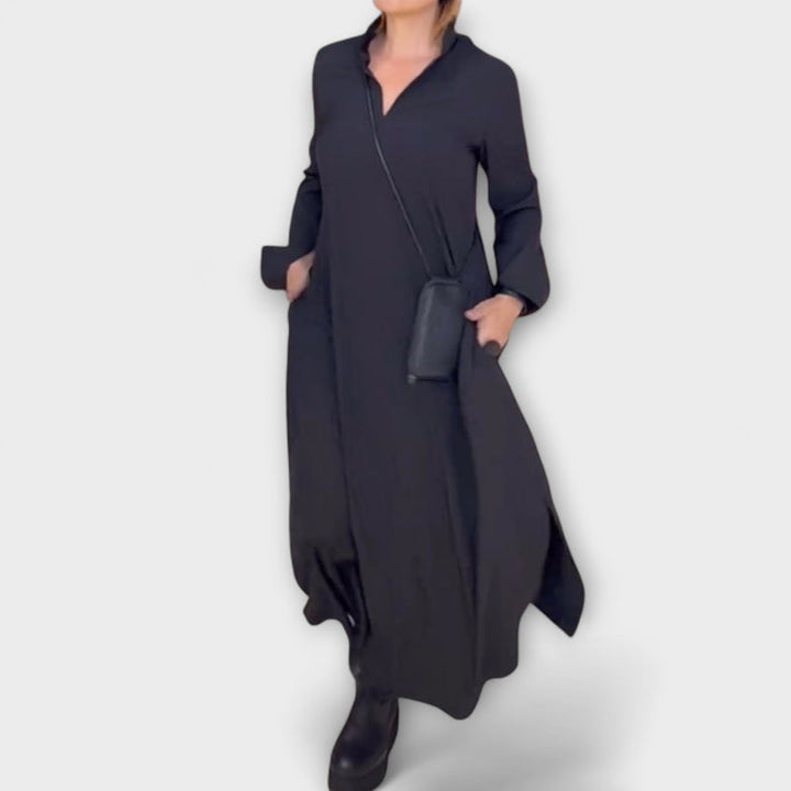 Evie - Vintage-Inspired Relaxed Fit Maxi Dress