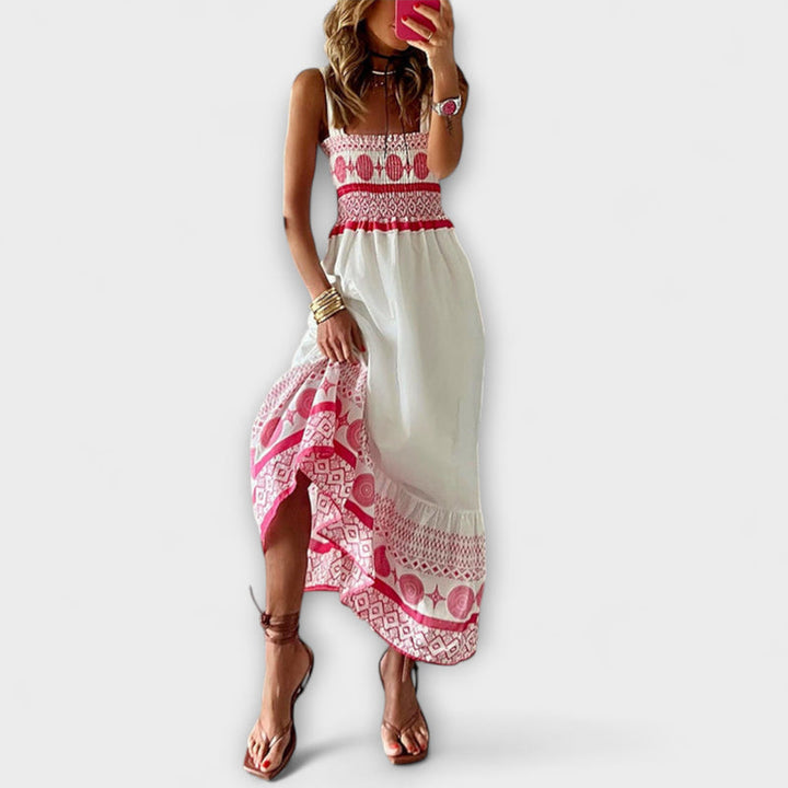Addison - Lace-Up Square Neck Sling Dress