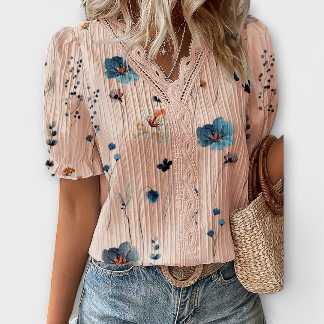 Emily - Fashionable Blouse with V-Neck