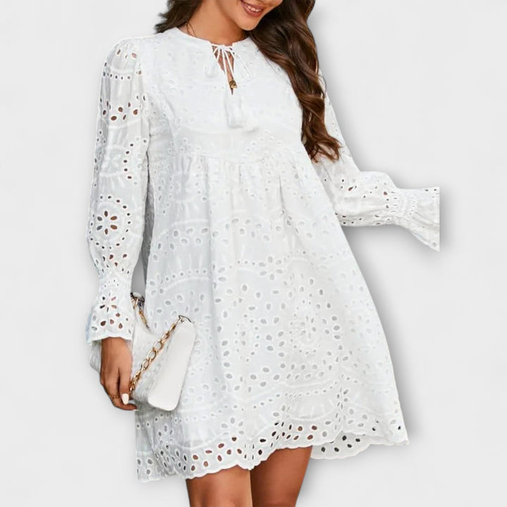 Kirelle - Airy V-Neck Skirt Dress