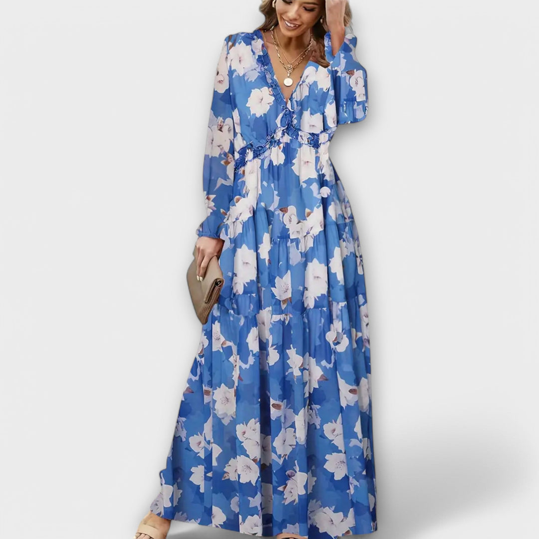 Juno - Graceful Floral Maxi Gown