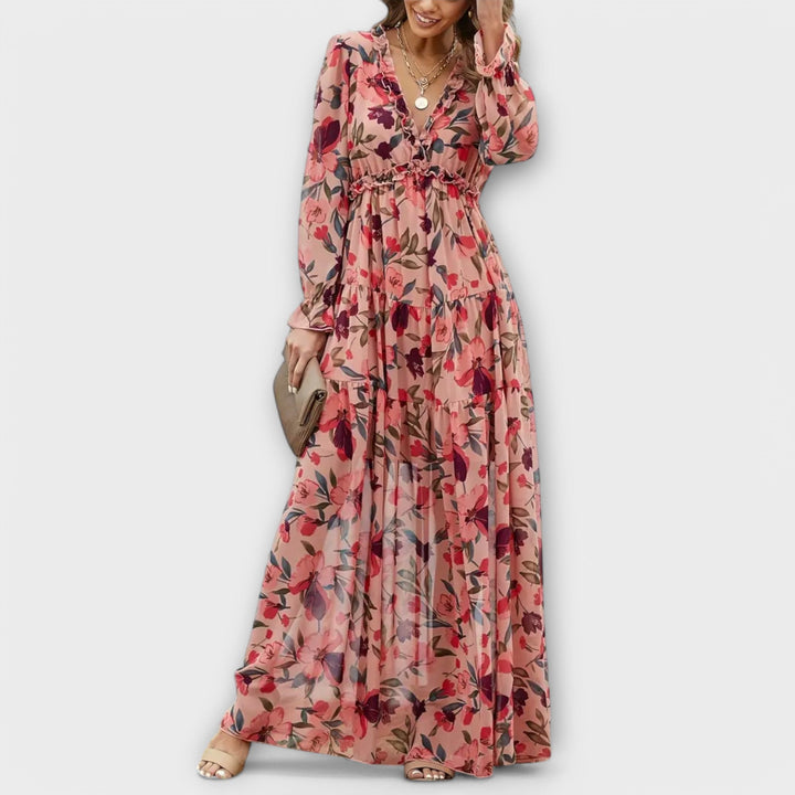 Juno - Graceful Floral Maxi Gown