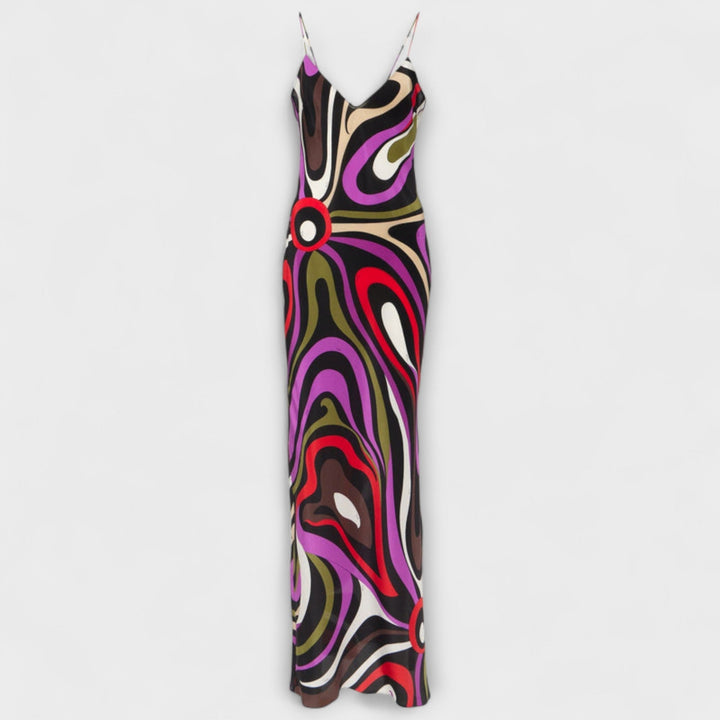 Daphne - Maxi Dress in Marble Print