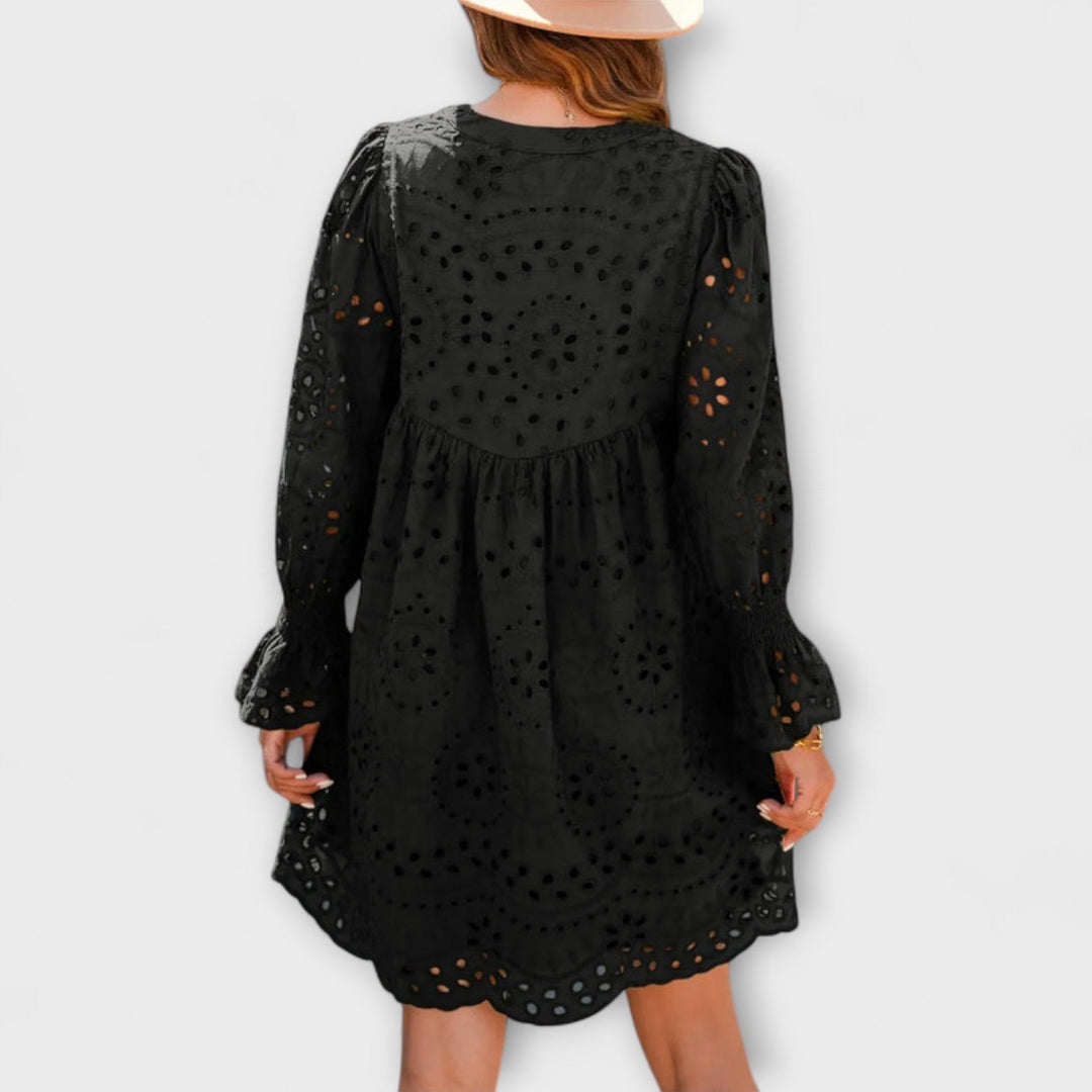 Kirelle - Airy V-Neck Skirt Dress