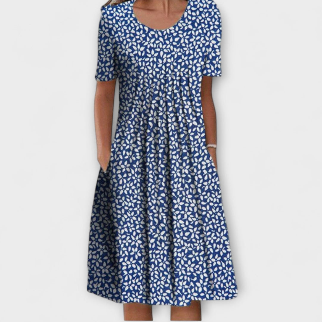 Emelie – Stylish Layered Dress with Tummy Control
