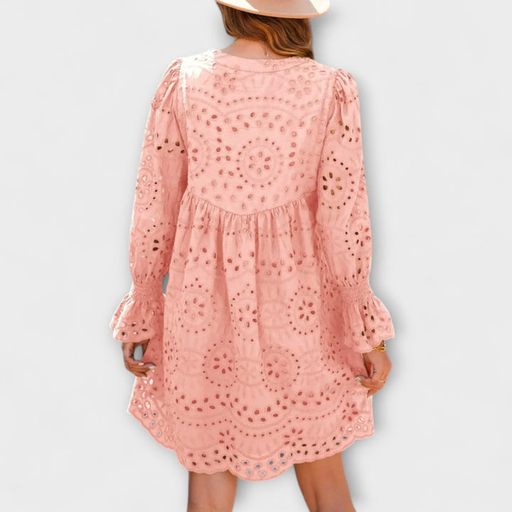 Kirelle - Airy V-Neck Skirt Dress