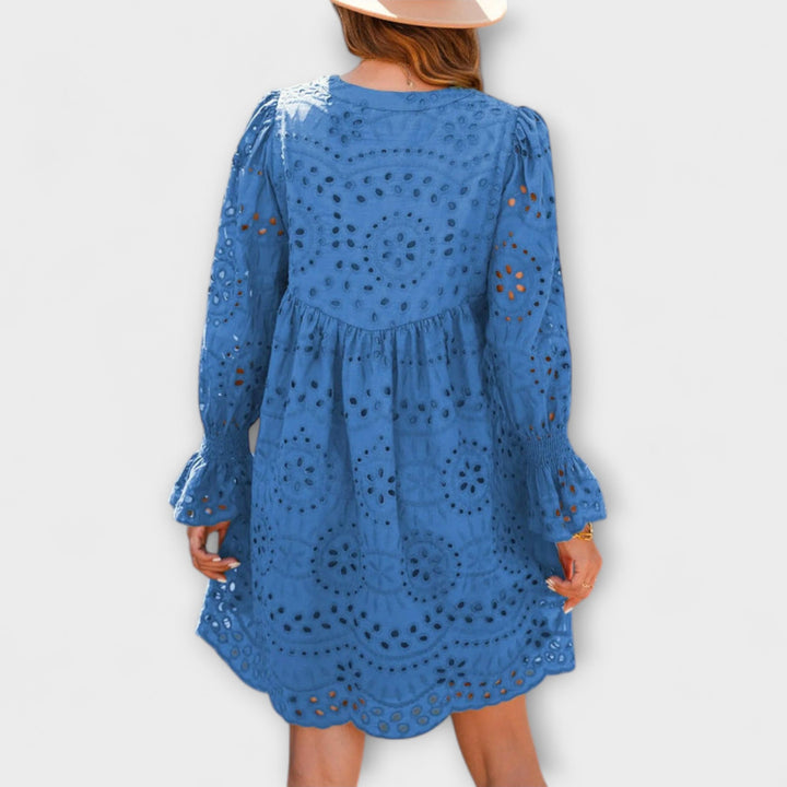 Kirelle - Airy V-Neck Skirt Dress
