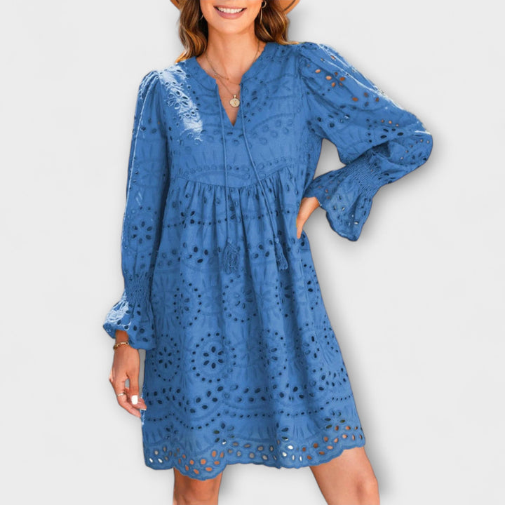 Kirelle - Airy V-Neck Skirt Dress