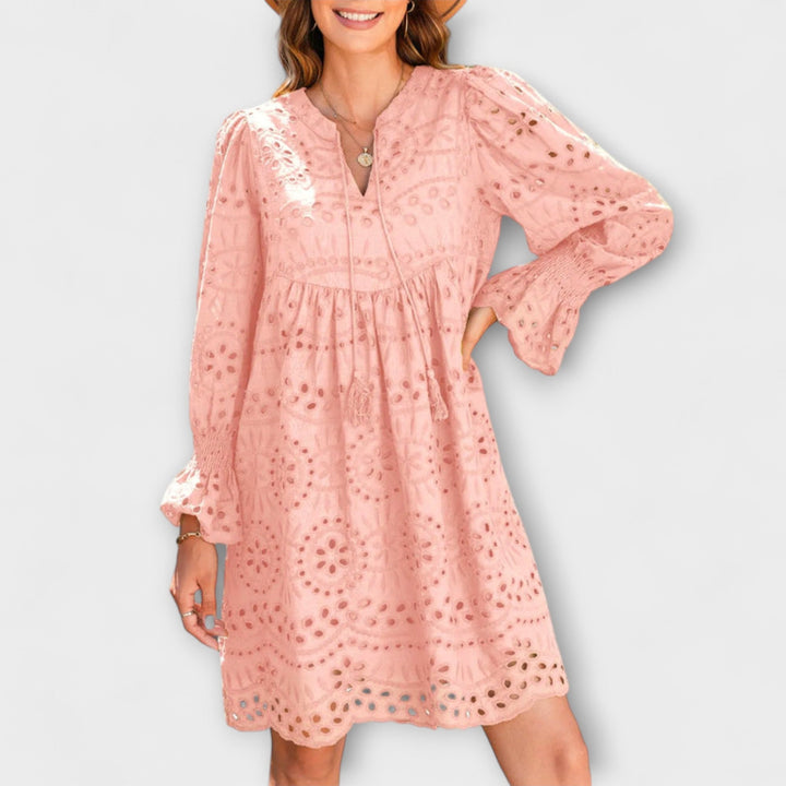 Kirelle - Airy V-Neck Skirt Dress