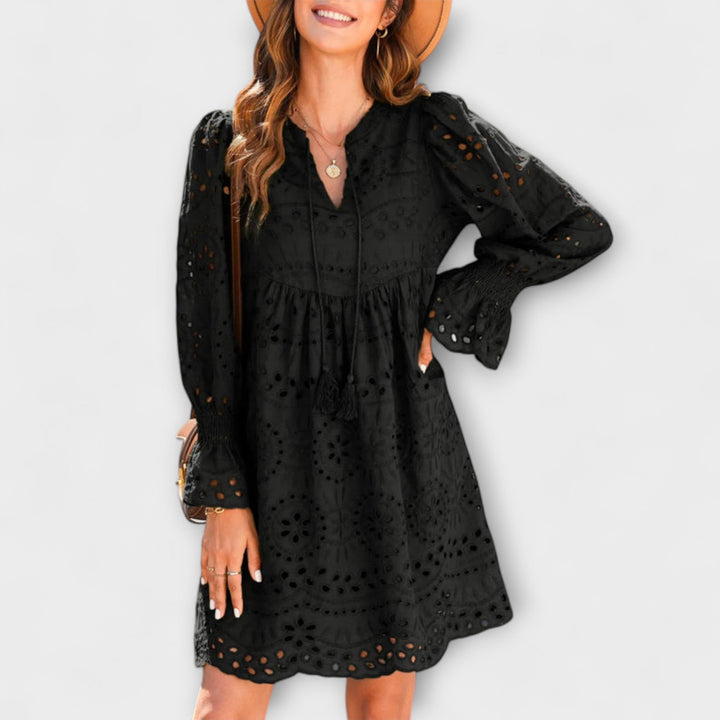 Kirelle - Airy V-Neck Skirt Dress