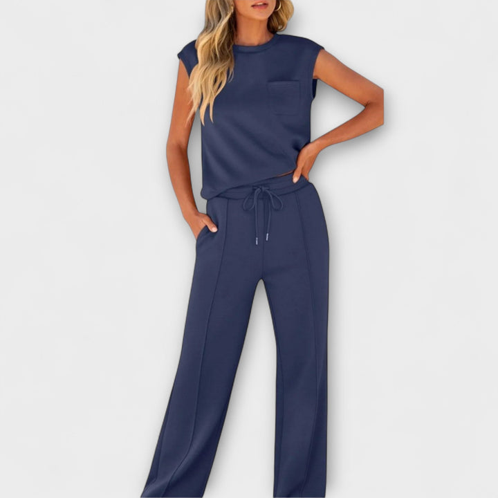 Foria – Sleeveless Lounge Set with Drawstring