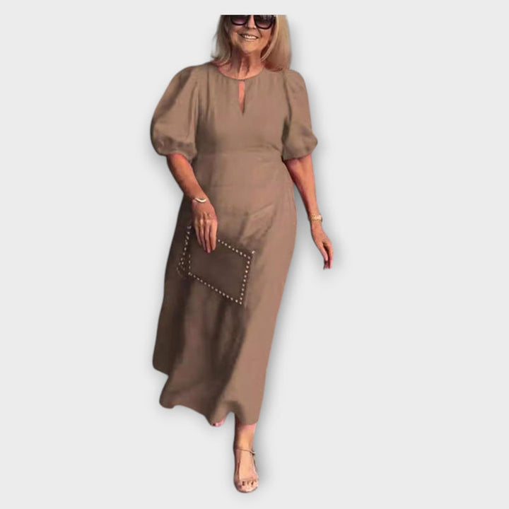 Frankie - Stylish Loose Dress with Chic Bubble Sleeves