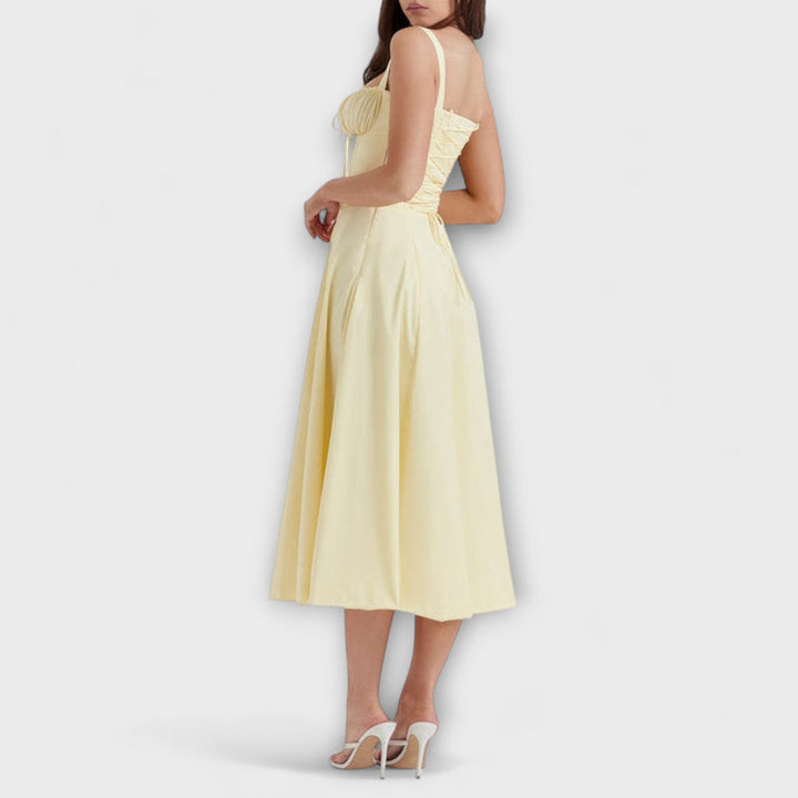 Oakley - Chic French-Inspired Belted Strap Dress