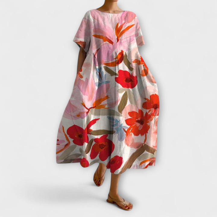 Valentina – Chic Floral Viscose Dress
