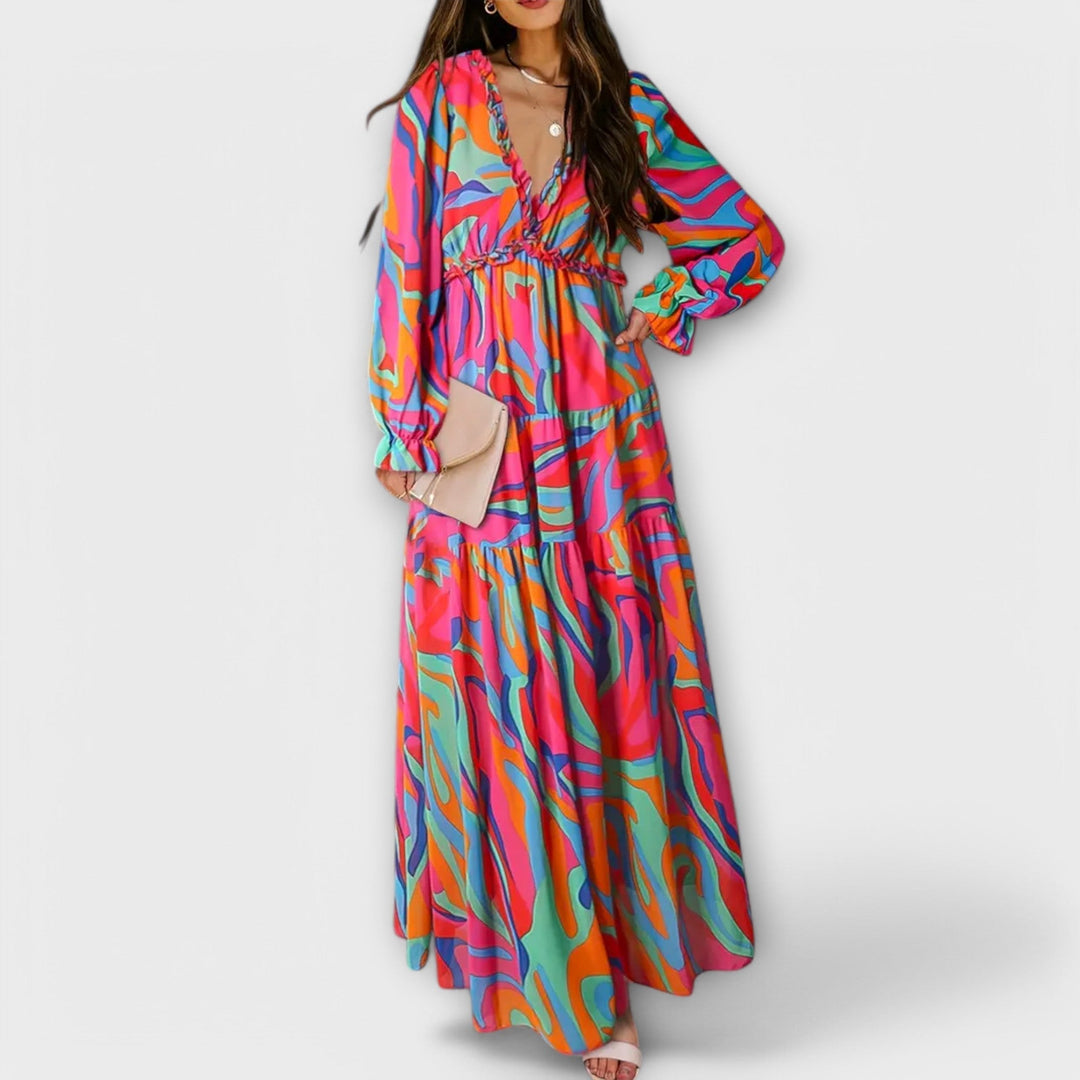 Juno - Graceful Floral Maxi Gown