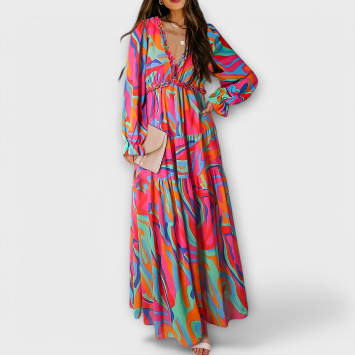 Juno - Graceful Floral Maxi Gown