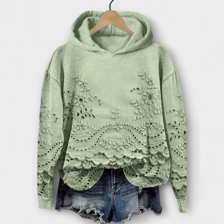Alessia - Trimmed Hoodie Sweatshirt