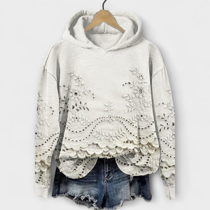 Alessia - Trimmed Hoodie Sweatshirt