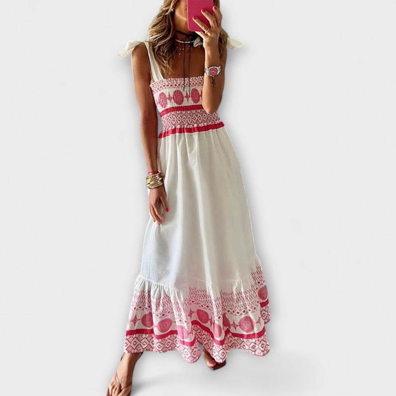 Addison - Lace-Up Square Neck Sling Dress