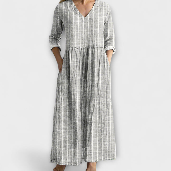 Dabria - Classic Striped Casual Dress