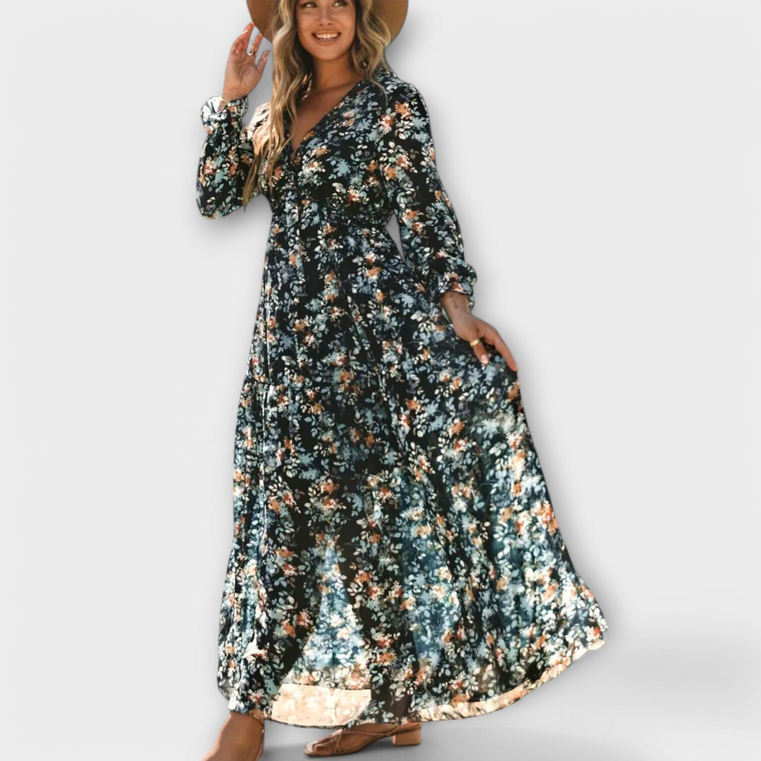 Juno - Graceful Floral Maxi Gown