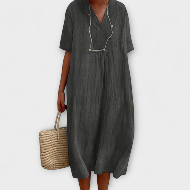 Karen – Easygoing Midi Dress with Relaxed Fit